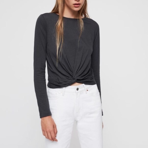 All Saints Carme Twist Front Tee - Picture 1 of 3
